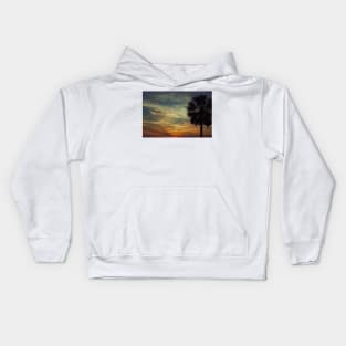 Florida sunset with Palm Tree Kids Hoodie